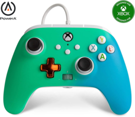 Xbox Controller Wired - Seafoam Fade (Series X & S - Xbox One) - Power A [Nieuw]