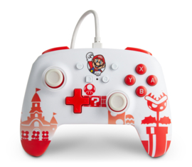 Switch Controller Wired (Mario Red/White) - PowerA [Nieuw]