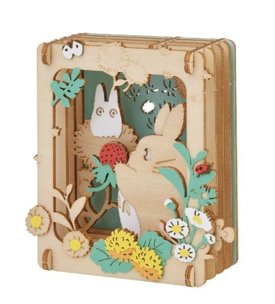 Studio Ghibli My Neighbor Totoro Paper Theater Strawberry Picking Wood Style [Nieuw]