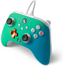 Xbox Controller Wired - Seafoam Fade (Series X & S - Xbox One) - Power A [Nieuw]