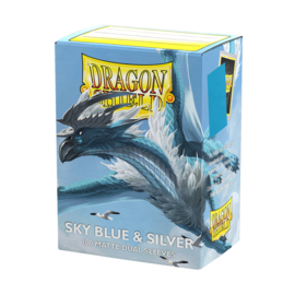 Dragon Shield Matte Dual Sky Blue & Silver Sleeves Standard Size (100) [Nieuw]