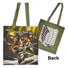 Attack on Titan Tote Bag Eren, Mikasa & Armin - POPbuddies [Nieuw]