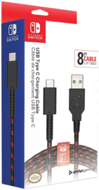 USB naar USB-C Kabel Play & Charge (2.4 Meter) Gewoven Kabel - PDP [Nieuw]