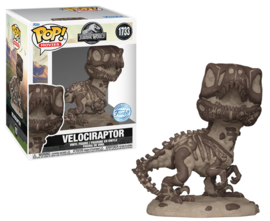 Jurassic Park Fossil Funko Pop Velociraptor 6" Super Sized #1733 [Nieuw]