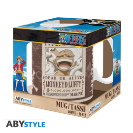 One Piece Mok Luffy Wanted 460 ML - ABYstyle [Nieuw]