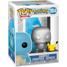 Pokemon Funko Pop Squirtle Chrome Silver Pokemon 25th Anniversary #504 [Nieuw]