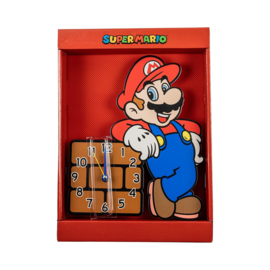 Super Mario Metal Wall Clock Mario & Brick [Nieuw]