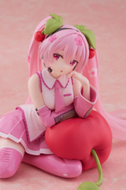Hatsune Miku Figure Sakura Miku Cherry Cushion Desktop Cute Ver. 13 cm - Taito [Nieuw]