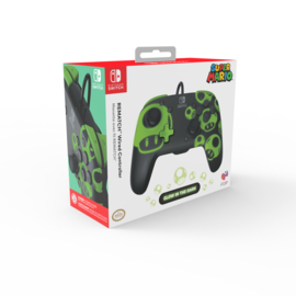 Switch Controller Wired Rematch (1-Up Mushroom Glow in the Dark) - PDP [Nieuw]