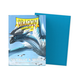 Dragon Shield Matte Dual Sky Blue & Silver Sleeves Standard Size (100) [Nieuw]