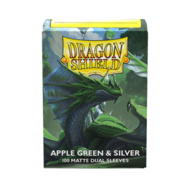 Dragon Shield Matte Dual Apple Green & Silver Sleeves Standard Size (100) [Nieuw]