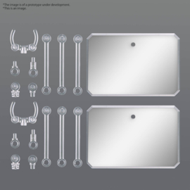 Model Kit Action Base 6 Clear Mirror Stickers Set - Bandai [Nieuw]