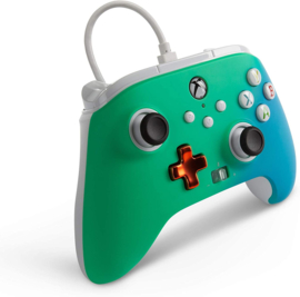 Xbox Controller Wired - Seafoam Fade (Series X & S - Xbox One) - Power A [Nieuw]