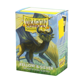 Dragon Shield Dual Yellow & Silver Sleeves Standard Size (100) [Nieuw]