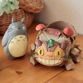 Studio Ghibli My Neighbor Totoro Planter Frame Grey Totoro & Catbus cart 15.5 cm - Benelic [Nieuw]