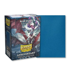 Dragon Shield Matte Dual Cobalt & Silver Sleeves Standard Size (100) [Nieuw]