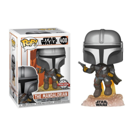 Star Wars The Mandalorian Funko Pop Mando Flying w/Blaster Special Edition #408 [Nieuw]