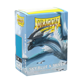 Dragon Shield Matte Dual Sky Blue & Silver Sleeves Standard Size (100) [Nieuw]