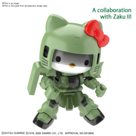 Gundam Model Kit SDC Hello Kitty MS-06S Char's Zaku II Green - Bandai [Nieuw]