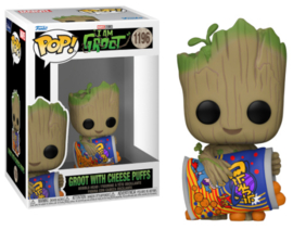 Marvel I Am Groot Funko Pop Groot With Cheese Puffs #1196 [Nieuw]