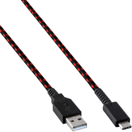 USB naar USB-C Kabel Play & Charge (2.4 Meter) Gewoven Kabel - PDP [Nieuw]
