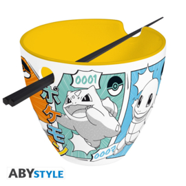 Pokemon Ramen Bowl with chopsticks Starters Manga - ABYstyle [Nieuw]