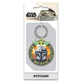 Star Wars The Mandalorian Sleutelhanger Mando & Grogu Season 2 (Where I Go, He Goes) - Pyramid [Nieuw]