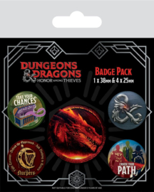 Dungeons & Dragons Buttons Honor Among Thieves Movie 5 Pack [Nieuw]
