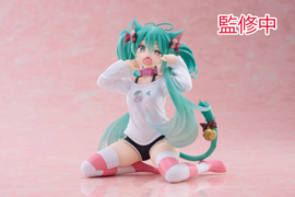 Hatsune Miku PVC Statue Desktop Cute Figure Hatsune Miku Cat Ear T-Shirt Ver. 13 cm - Taito [Nieuw]