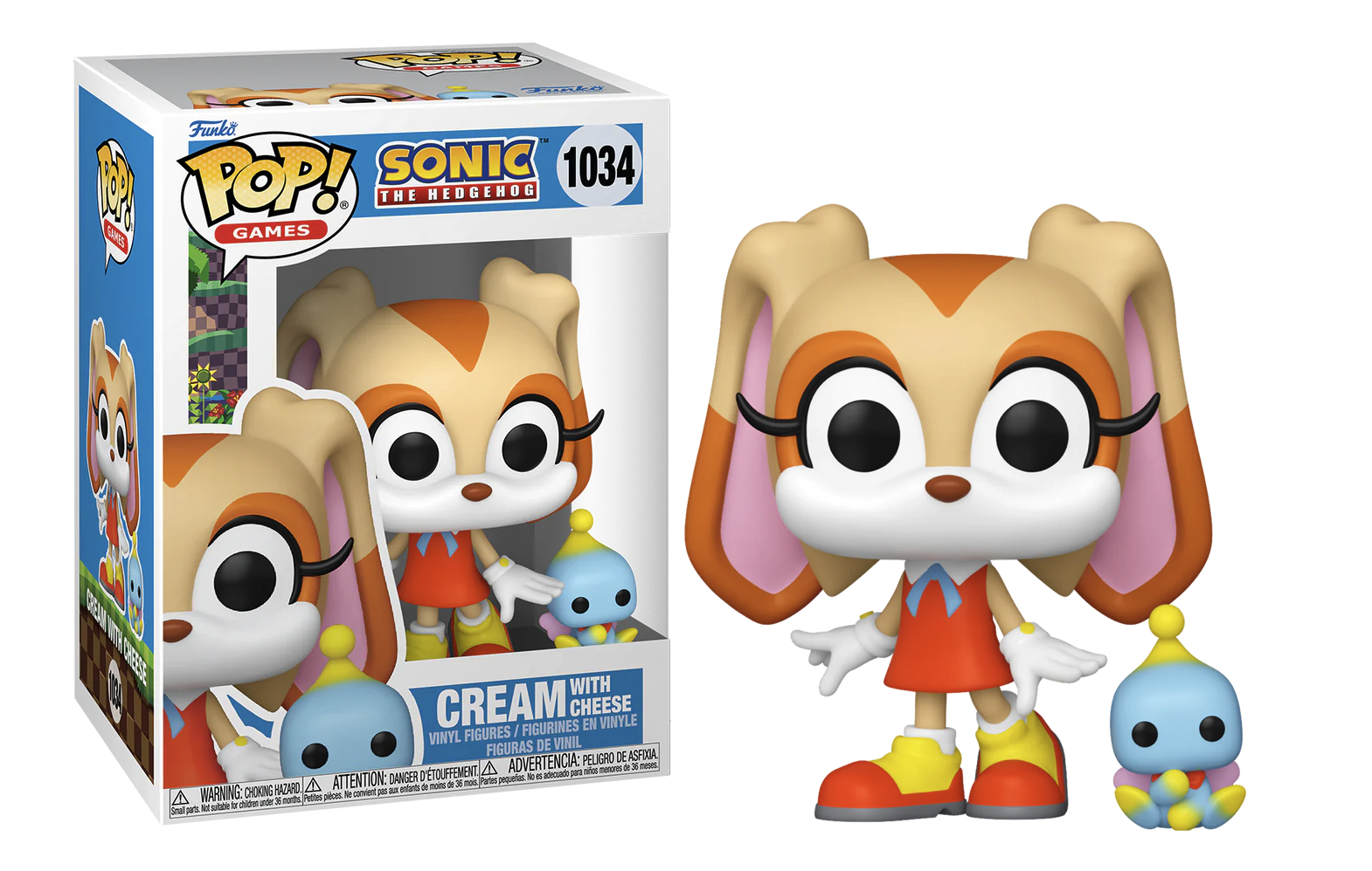 Sonic The Hedgehog Funko Pop & Buddy Cream With Cheese #1034 [Nieuw]