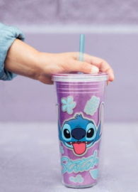 Disney Lilo & Stitch Straw Tumbler Purple Glitter [Nieuw]