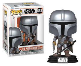 Star Wars The Mandalorian Funko Pop The Mandalorian With Darksaber #663 [Nieuw]