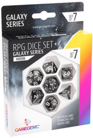 RPG Dobbelstenen Set - Galaxy Series Moon (7 stuks) - Gamegenic [Nieuw]