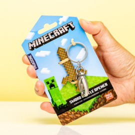 Minecraft Sleutelhanger & Flesopener Zwaard - Paladone [Nieuw]