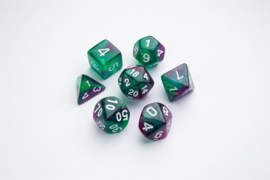 RPG Dobbelstenen Set - Galaxy Series Aurora (7 stuks) - Gamegenic [Nieuw]