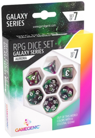 RPG Dobbelstenen Set - Galaxy Series Aurora (7 stuks) - Gamegenic [Nieuw]