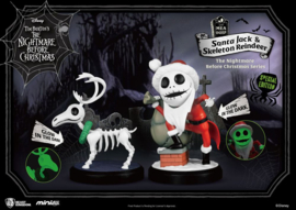 Disney The Nightmare Before Christmas Mini Egg Attack Figure Santa Jack & Skeleton Reindeer 2-Pack - Beast Kingdom [Nieuw]