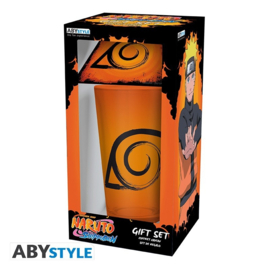 Naruto Shippuden Gift Set Large Glass +3D Keychain+3D Mug - ABYstyle [Nieuw]