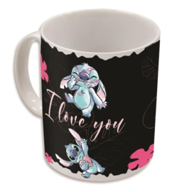 Disney Lilo & Stitch Mok I Love U Heat Change -Star [Nieuw]