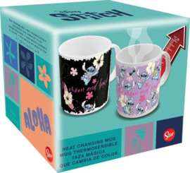 Disney Lilo & Stitch Mok I Love U Heat Change -Star [Nieuw]