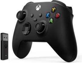 Xbox Controller Wireless + Bluetooth Adapter - Xbox Series X/S (Carbon Black) - Microsoft [Nieuw]