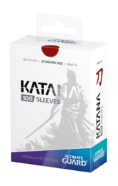 Katana Sleeves Standard Size (100) - Red - Ultimate Guard [Nieuw]