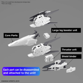 30mm Model Kit 1/144 Option Parts Set 9 Large Booster Unit - Bandai [Nieuw]