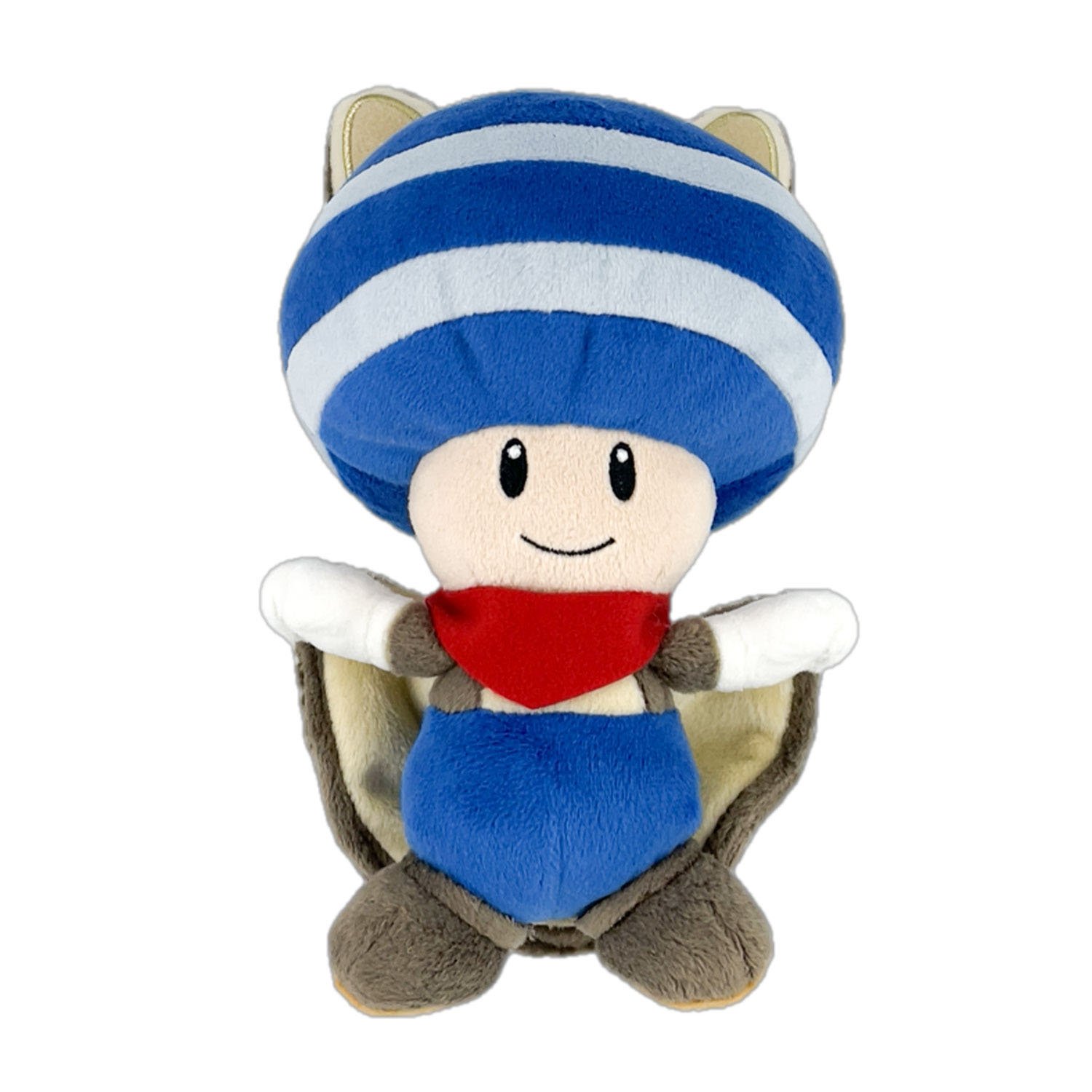 Super Mario Knuffel Flying Squirrel Blue Toad 21 cm - Together Plus [Nieuw]