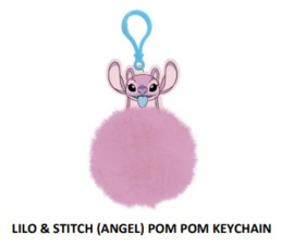Disney Lilo & Stitch Sleutelhanger Pom Pom Angel [Nieuw]