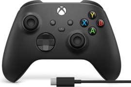 Xbox Controller Wireless + USB C Kabel - Xbox Series X/S (Carbon Black) - Microsoft [Nieuw]