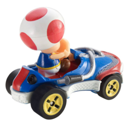 Mario Kart Hot Wheels Diecast Vehicle 1/64 Toad (Standard Kart) 8 cm - Hot Wheels [Nieuw]