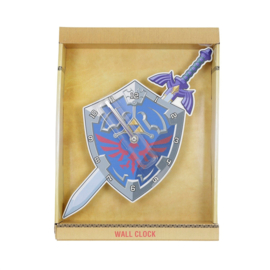 The Legend of Zelda Metal Wall Clock Shield & Sword [Nieuw]