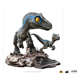 Jurassic World Figure Blue and Beta - Iron Studios [Nieuw]