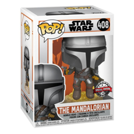 Star Wars The Mandalorian Funko Pop Mando Flying w/Blaster Special Edition #408 [Nieuw]